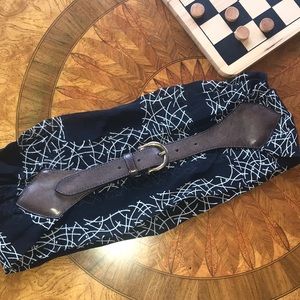 Post & Co silk and leather belt